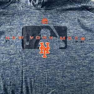 New York Mets Mens SZ L Blue Long Sleeve hoodie